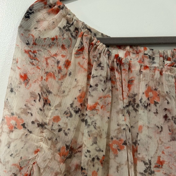 Wrenna Water Color Floral Print Top in Smokey - Picture 3 of 4